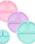 Silicone Suction Plates – Set of 3 (Lid Option Available)